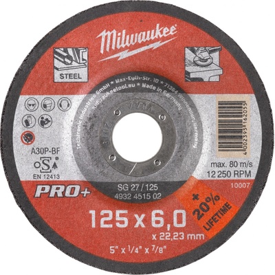 Milwaukee Brusný kotouč 125 x 6 mm 4932451502