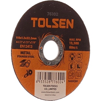 Tolsen Řezný kotouč 115 × 1,2 × 22 mm 76102