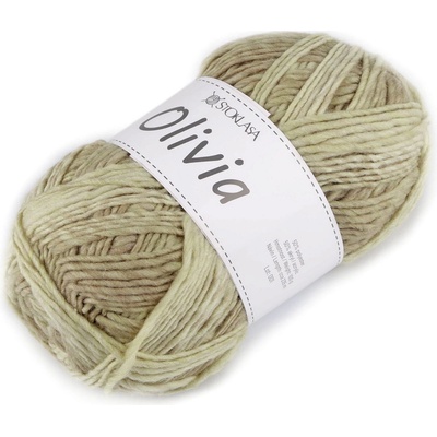 Prima-obchod Pletací příze Olivia melírovaná 100 g, barva 1 béžová písková