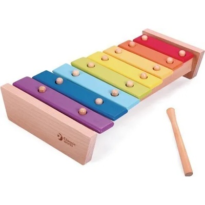 Classic World Дървен ксилофон с цветовете на дъгата (4044)