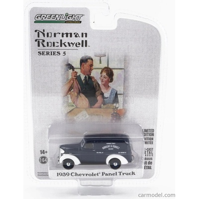Greenlight Chevrolet Panel Truck Van 1939 Modrá Bílá 1:64