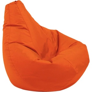 Pufrelax Пуф круша за деца 4-14 г. , 160л. , Nirvana Light - Teteron orange neon, За открито, Перящ се калъф, Пълнеж от Полистиролни перли