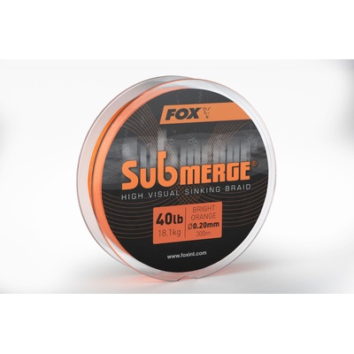 Fox Šňůra Submerge High Visual Orange Sinking Braid 300m 0,20mm