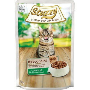 Stuzzy Bocconcini, мокра храна за котки, заек в желе, 85 г, саше
