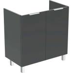 Ideal Standard Eurovit+ - Шкафче за умивалник, 84x80x44 см, 2 врати, панти ляво/дясно, лъскаво сиво R0262TI (R0262TI)