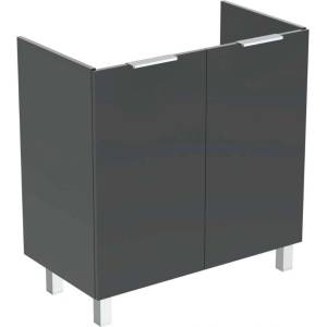 Ideal Standard Eurovit+ - Шкафче за умивалник, 84x80x44 см, 2 врати, панти ляво/дясно, лъскаво сиво R0262TI (R0262TI)