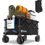 Sekey XXL Plus handcart foldable with brakes 200L 200KG load capacity, extra wide tires all terrain handcart, patented foldable from four directions, - FW21
