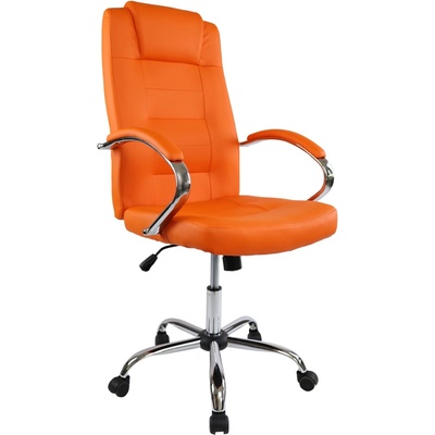 Оранжев директорски стол Slash от екокожа