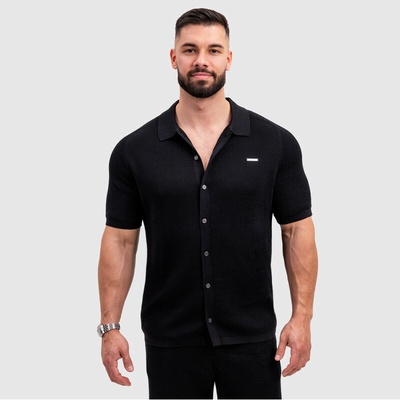 Iron Aesthetics Vibe pánská pletená košile černá – Sleviste.cz