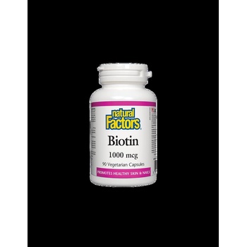 Image 1 of Natural Factors Biotin | Биотин 1000 mcg, 90 капсули (1261 NF)