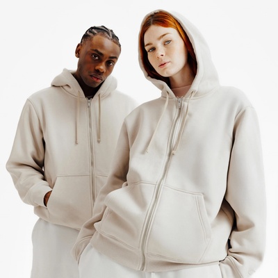 Decathlon mikina na zips unisex béžová