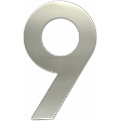 Číslica "9" fasádna 200mm NEREZ S Nerez