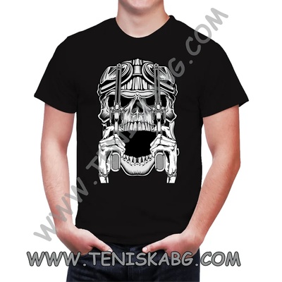 Fruit of the Loom Тениска - Skull hand drawing 2