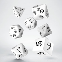 Q-Workshop Kocky Classic RPG Dice White/Black 7ks