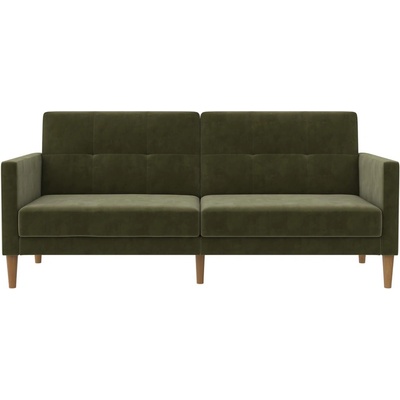 Støraa Зелен кадифен разтегателен диван 207 cm Lilly - Støraa (11781032)