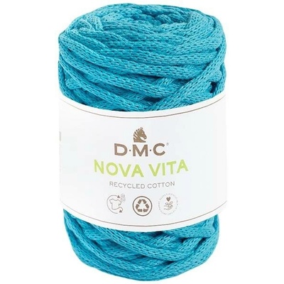 Šňůrková příze na makramé a háčkování NOVA VITA 12 od DMC 250g, tyrkysová