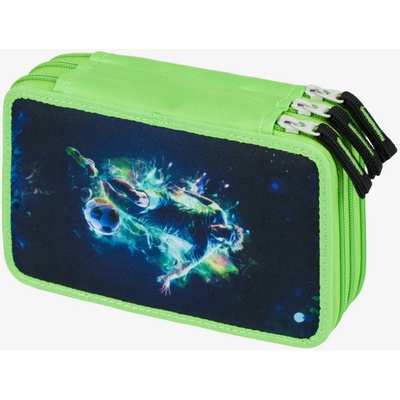 Baagl Зелен ученически моливник на три нива Baagl Футболист BAAGL | Zelen | Момчешки | ЕДИН РАЗМЕР