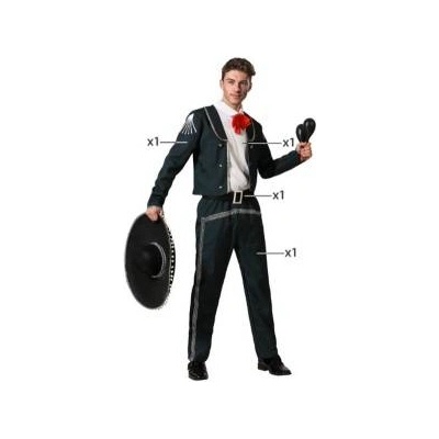 BigBuy Carnival Маскировъчен костюм за възрастни Мариачи Размер m/l