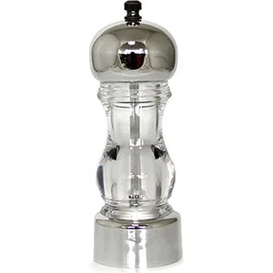 Horecano HORECANO-Акрилна мелничка за черен пипер/сол с хромиран капак и основа h18cm F2425 (HC-981356)180996-2 (01981356)