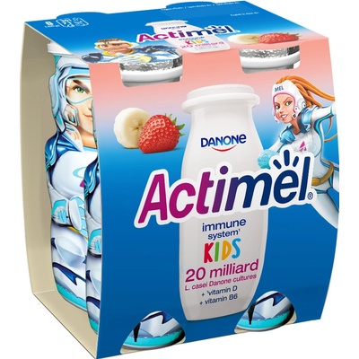 Danone Actimel ActiKids banán a jahoda 4 x 100 g