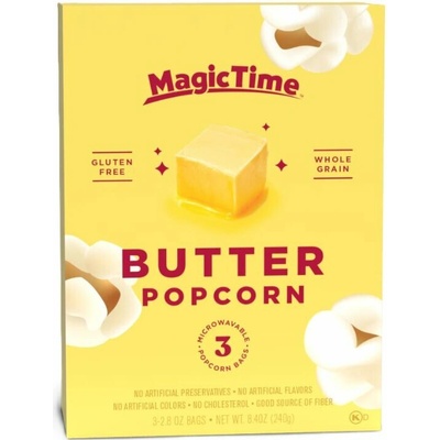 Magic Time popcorn s příchutí másla 3 x 80 g