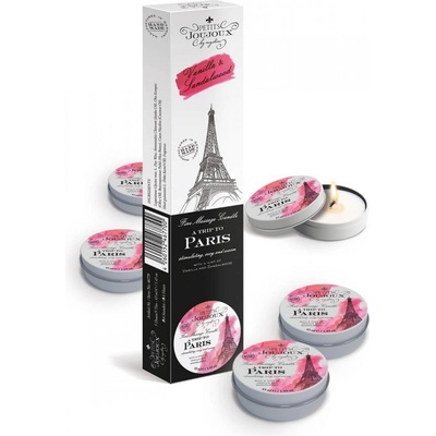 Petits Joujoux Paris masážní svíčka vanilka & santalové dřevo 5 x 43 ml