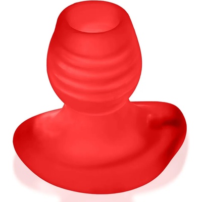 OXBALLS GLOWHOLE-1 Hollow Buttplug with Led Insert Red Morph Small
