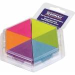 DONAU Adhesive pad, note-triangle, 43x50mm, 6x150 cards, neon (5901498044239)