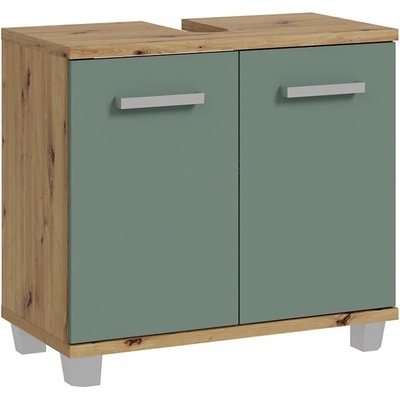 Forte Шкаф за баня venom зелен/дъб артизан (fr0121)