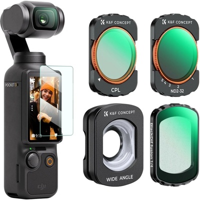 K&F 4pcs DJI Osmo Pocket Filter Kit (CPL+Black mist 1/4+ND2-32+ Wide) K&F Concept