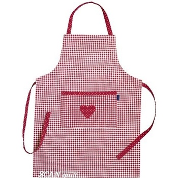 SCANquilt zástěra Dekoro pepito + srdce červenobílá