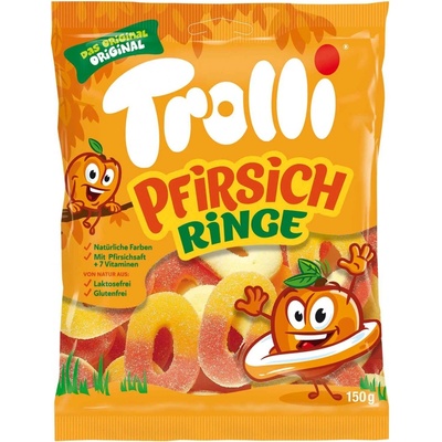 Trolli broskvové kroužky 150 g