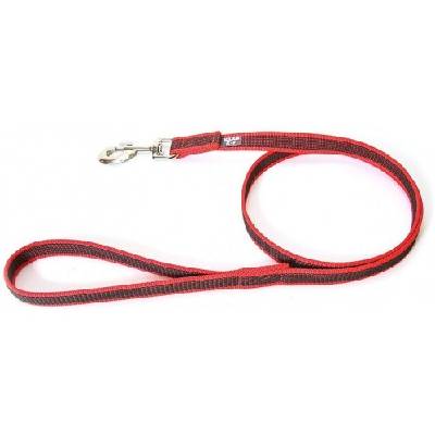 JULIUS-K9® IDC Color Gray Super Grip - Гумиран повод с дръжка, червен, ширина 20 мм, дължина 1, 2 метра, Унгария - 216GM-R-1.2