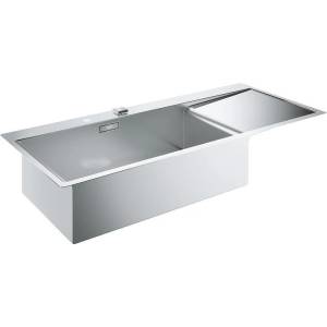 GROHE Кухненски умивалник от неръждаема стомана K1000, с отцедник, 1160 x 520 mm (31581SD1) Мивка за вграждане