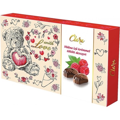 Clara - With Love malinovým krémom 125 g