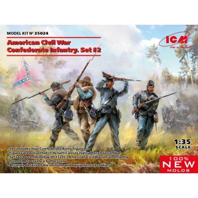 ICM American Civil War Confederate Infantry Set No.2 1:35
