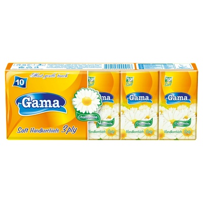 Gama Гама носни кърпи 10бр. лайка (000021)