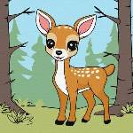 Ideyka Painting by numbers for kids 25x25cm KHO6193 Magic deer AP0083