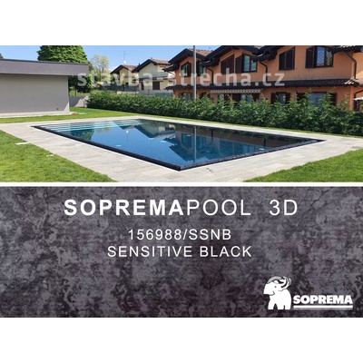 Sopremapool 3D Bazénová PVC fólie 1,65 x 25 m Sensitive Black