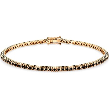 SAVICKI Тенис гривна Luminy 2, 3 мм: злато, черни диаманти