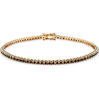 SAVICKI Тенис гривна Luminy 2, 3 мм: злато, черни диаманти