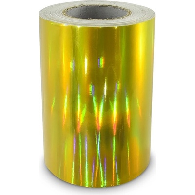 Univerzální hologramová samolepící fólie na metry MOTIV 3 zrcadlo - šíře 20cm zlatá