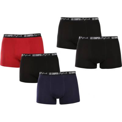 Lee Cooper Комплект пет - мъжки боксерки Lee Cooper многоцветни Lee Cooper | Cheren Sin Cherven Mnogotsveten | МЪЖЕ | M