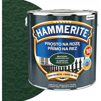 Hammerite přímo na rez 2,50L, kladívkově tmavě zelená