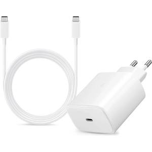 Samsung Оригинално Бързо Зарядно Samsung PD Power Adapter 45W с кабел Type C White
