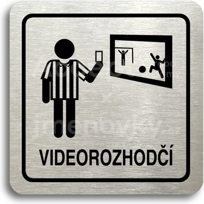 ACCEPT Piktogram videorozhodčí II - stříbrná tabulka - černý tisk
