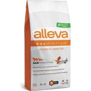 Alleva SP EQUILIBRIUM кучешка пиле и океанска риба възрастен 12 кг