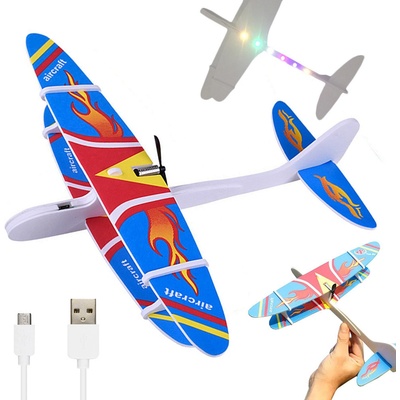Verk 18264 Pěnové Házecí Letadlo RGB USB modré