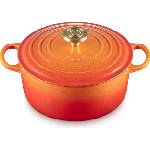 Le Creuset Flamme Dorée Касерола 24 см, огнено оранжево (21177241834479)