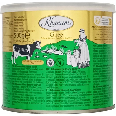 Khanum Olej přepuštěné Máslo ghee 500g – Zboží Dáma